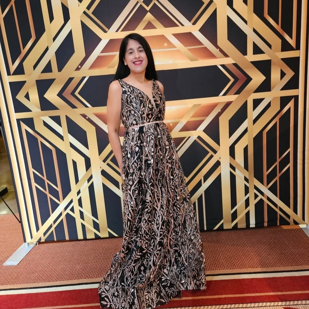 Baltic Born Black and Gold Maxi Dress